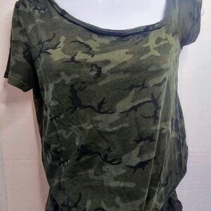 N:PHILANTHROPY BRITTON ONE SHOULDER CROP CAMP JUMPSUIT KNIT DRAW WAIST SZ SM